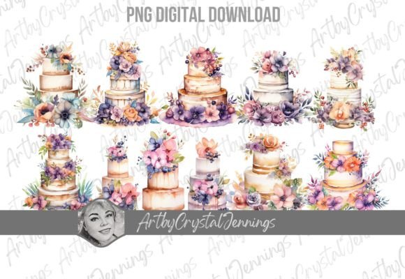 Beautiful Floral Boho Wedding Cakes PNG: Elevate Your Designs
