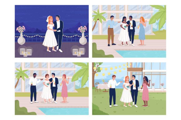 Effortless Wedding Branding with Vector Illustration Sets