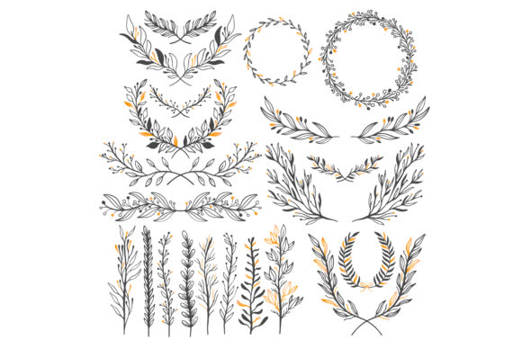 Elegant Branch Decor: A Versatile Graphic Set