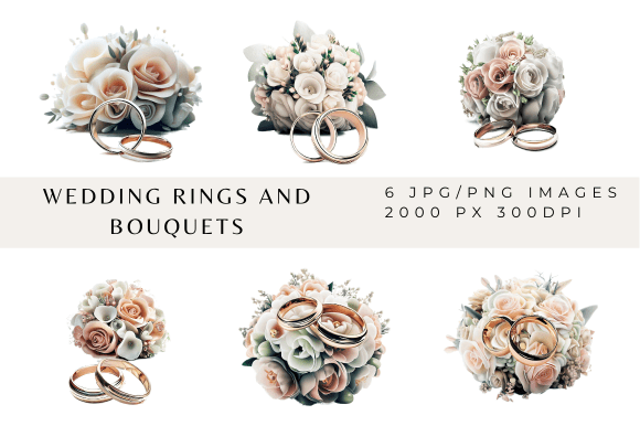 Elegant Wedding Rings and Bouquets for Stunning Designs
