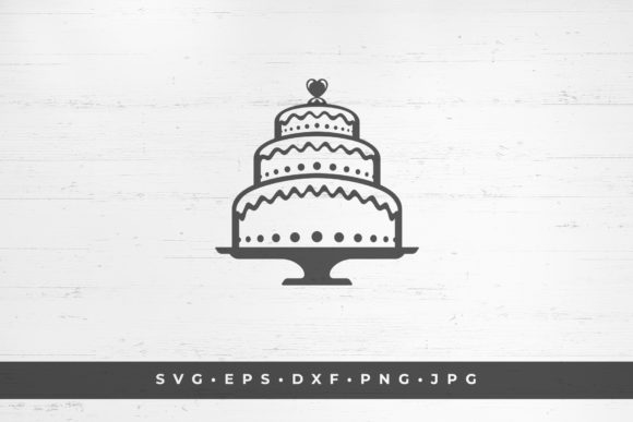 Wedding Cake Icon Isolated on White