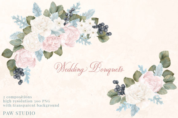 Wedding Floral Frame Peony Rose Bouquet: Design & Application