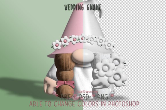 Wedding Gnome Bride: A Versatile Design Asset