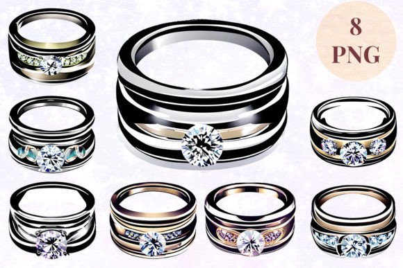 Wedding Ring 52 Clipart PNG: Versatile Design Asset