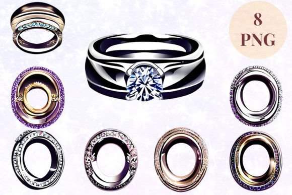 Wedding Ring 63 Clipart PNG: A Versatile Design Asset