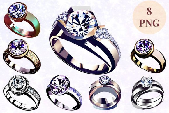 Wedding Ring 77 Clipart PNG: A Versatile Design Asset